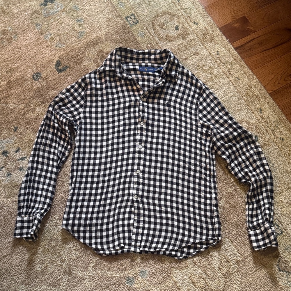 Ralph Lauren Black and White Plaid Women’s Shirt